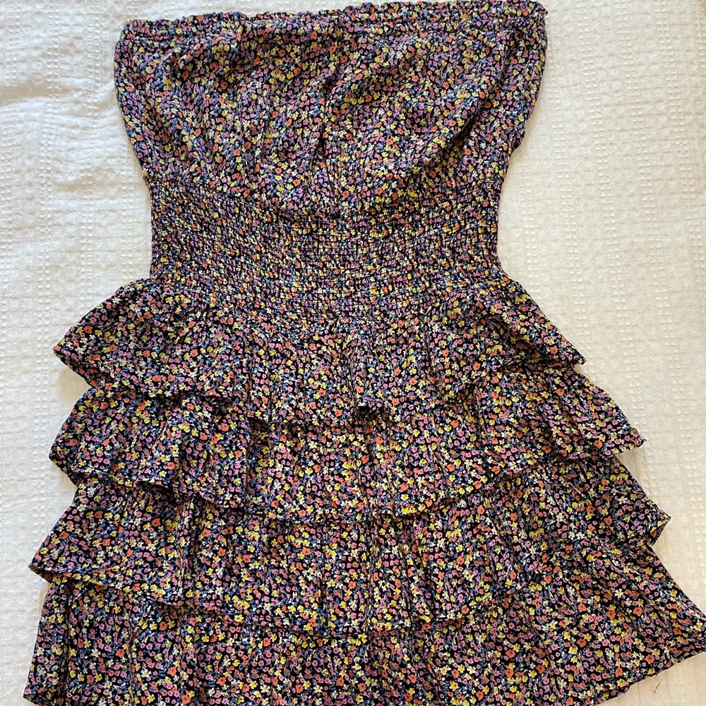 Strapless floral sundress